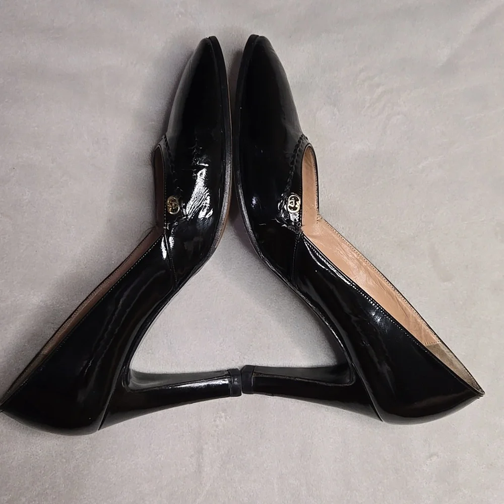 VINTAGE GUCCI Black Patent Leather Heels - Picture 12 of 17